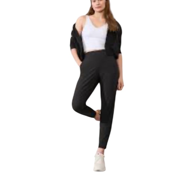ATHLETA TEXTURED BROOKLYN JOGGER 8 Black Wrinkle Resistant Travel Quick Dry. - Picture 14 of 14